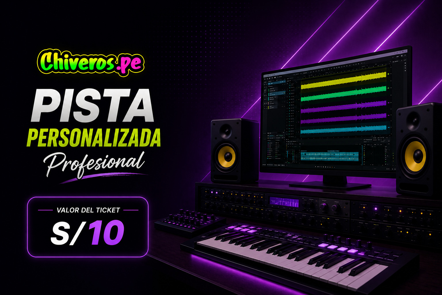 Pista personalizada profesional de Chiveros Perú
